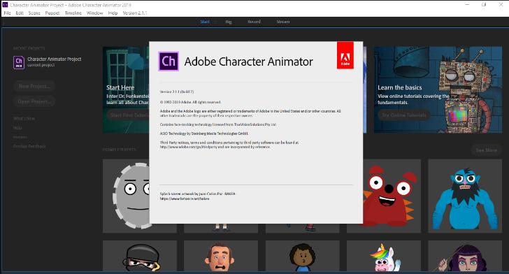 5284 Adobe Character Animator 2019 v2.1.1.7 x64ไม่ต้อง Crack