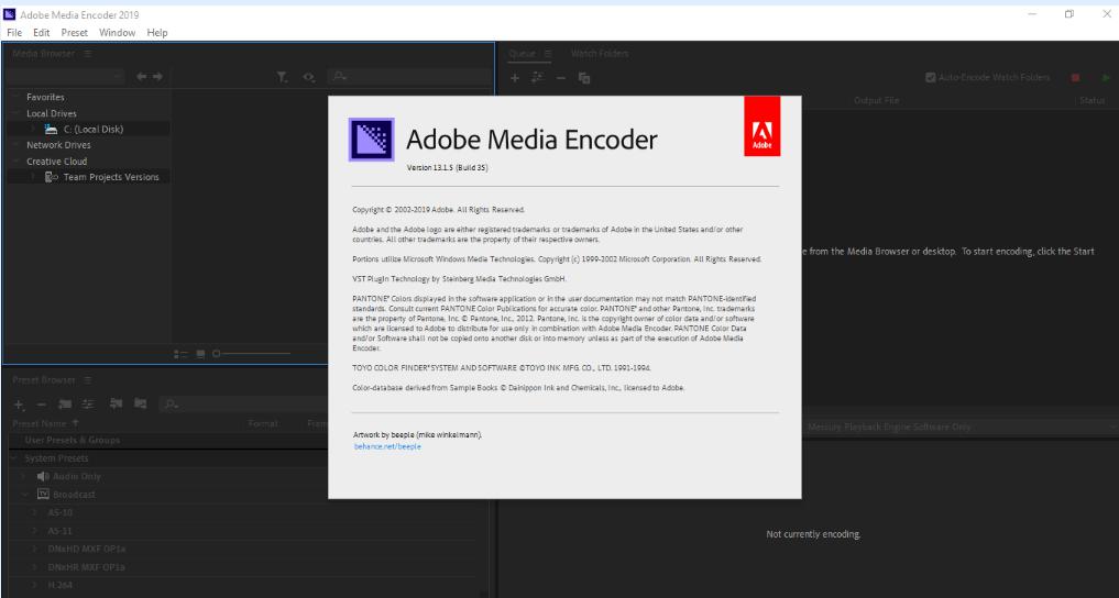5373 Adobe Media Encoder CC 2019 v13.1.5.35 x64 ไม่ต้อง Crack